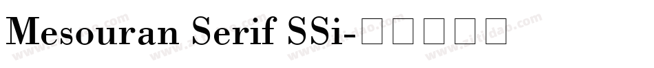 Mesouran Serif SSi字体转换